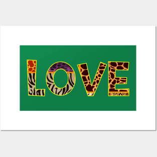 Love Message Leopard Pattern Women’s Positive Vibes Style Posters and Art